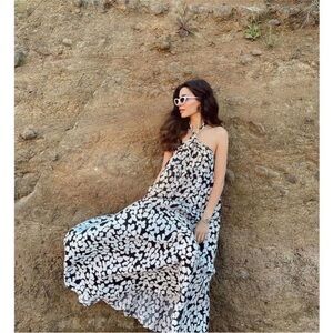 Mango halter maxi dress